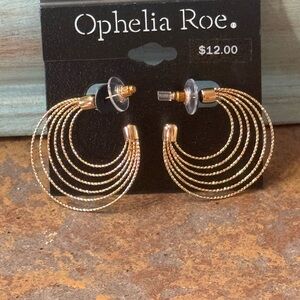 NWT Ophelia Roe Gold Hoop Earrings